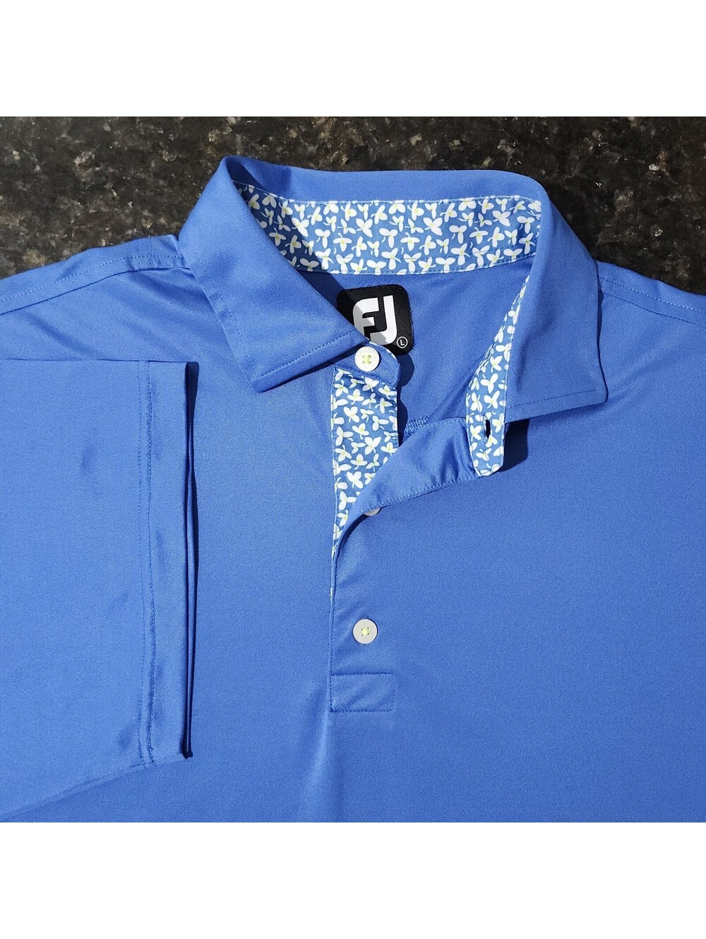 FootJoy Golf Polo Shirt Floral Flower Performance Stretch Outdoor Mens Large